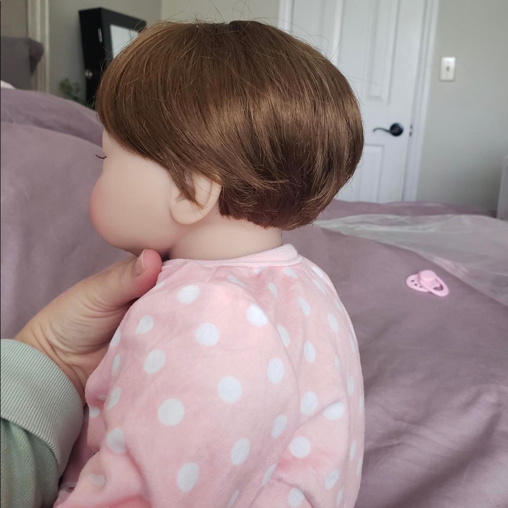 CHAREX Reborn Sleeping Baby Girl Doll Soft Vinyl Lifelike - Picture 5 of 7
